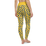 Blue and Gold Yoga Leggings