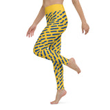 Blue and Gold Yoga Leggings