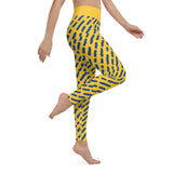Blue and Gold Yoga Leggings