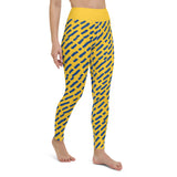 Blue and Gold Yoga Leggings