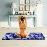 Tie Dye Yoga Mat Towel with Slip-Resistant Grip Dots - fashion$ense-6263