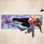 Tie Dye Yoga Mat Towel with Slip-Resistant Grip Dots - fashion$ense-6263