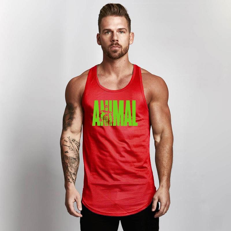 Summer Brand Fitness Tank Top Men Bodybuilding 2021 Gyms Clothing Fitness Men Shirt slim fit Vests Mesh Singlets Muscle Tops - fashion$ense-6263