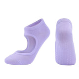 Women High Quality Pilates Socks Anti-Slip Breathable Backless Yoga Socks Ankle Ladies Ballet Dance Sports Socks for Fitness Gym - fashion$ense-6263