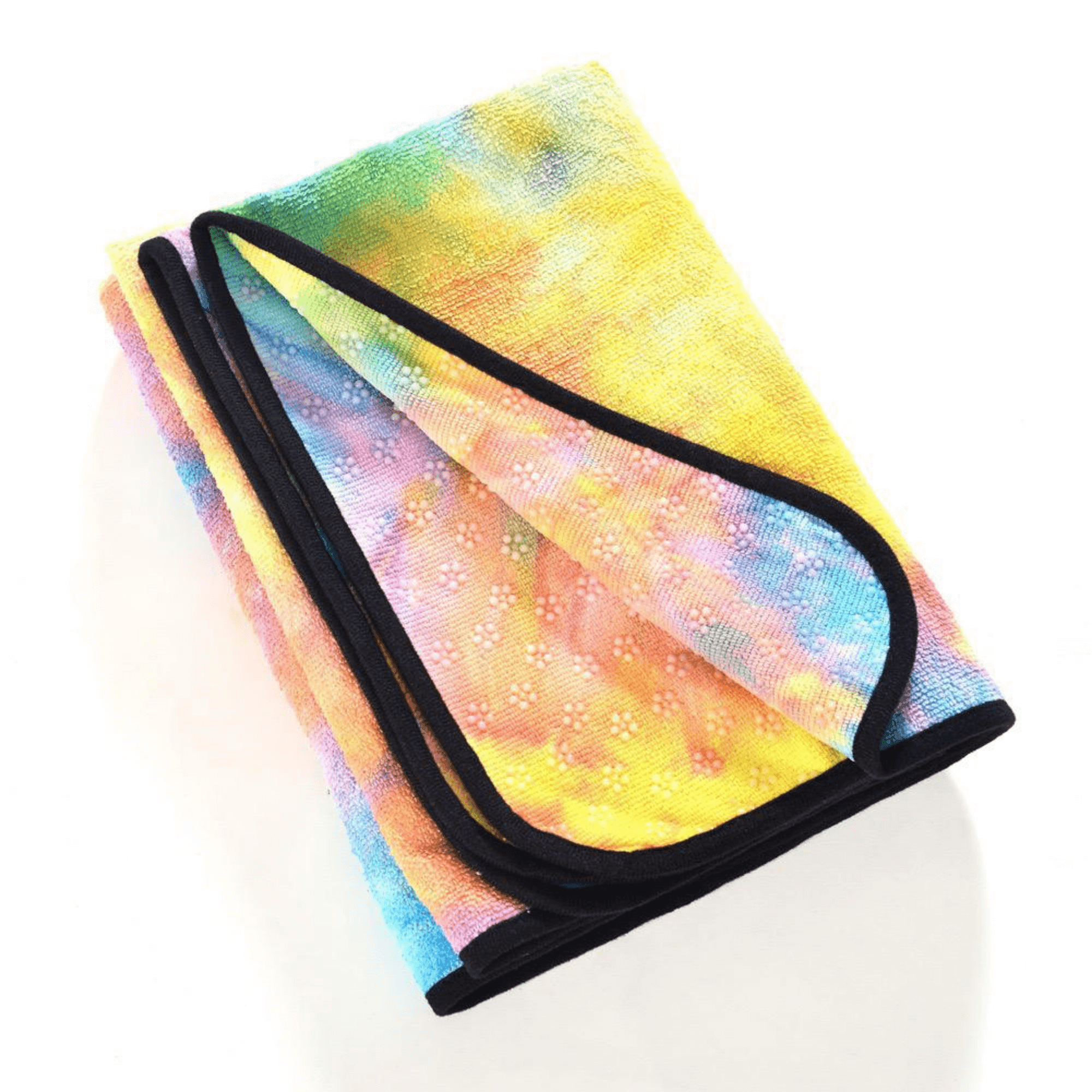 Tie Dye Yoga Mat Towel with Slip-Resistant Grip Dots - fashion$ense-6263