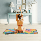 Tie Dye Yoga Mat Towel with Slip-Resistant Grip Dots - fashion$ense-6263