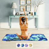 Tie Dye Yoga Mat Towel with Slip-Resistant Grip Dots - fashion$ense-6263