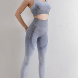 Conjunto de leggings y sujetador deportivo degradado