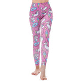 Unicorn Leggings Women Leggins Fitness Legging Sexy Pants 3d Printed Rainbow Star Cat Donuts - fashion$ense-6263