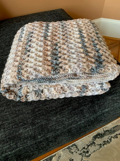 Reversible “V” Stitch Crochet Blanket