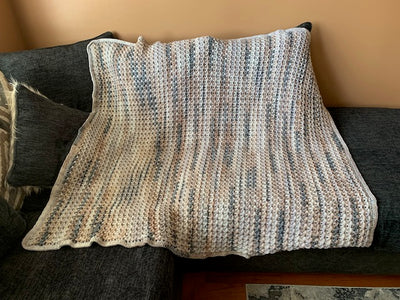 Reversible “V” Stitch Crochet Blanket