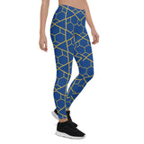 Leggings de rayas azules y doradas