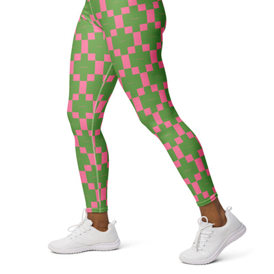 Pink and Green Yoga Leggings