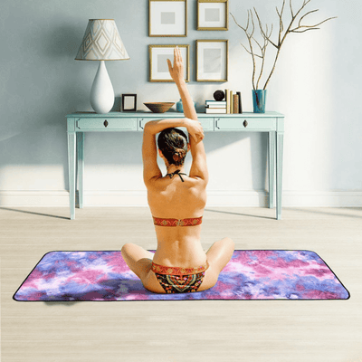 Tie Dye Yoga Mat Towel with Slip-Resistant Grip Dots - fashion$ense-6263
