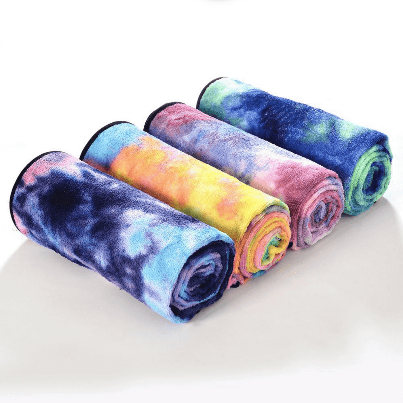 Tie Dye Yoga Mat Towel with Slip-Resistant Grip Dots - fashion$ense-6263
