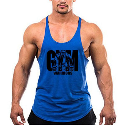 Summer Y Back Gym Stringer Tank Top Men Cotton Clothing Bodybuilding Sleeveless Shirt Fitness Vest Muscle Singlets Workout Tank - fashion$ense-6263