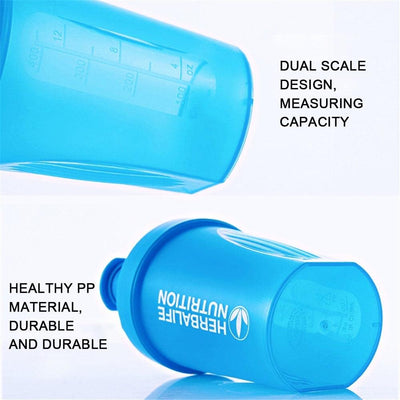 Sport Shaker Bottle 400ML Whey Protein Powder Mixing Bottle Sport Fitness Gym Shaker Outdoor Portable Plastic Drink Bottle - fashion$ense-6263
