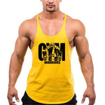 Summer Y Back Gym Stringer Tank Top Men Cotton Clothing Bodybuilding Sleeveless Shirt Fitness Vest Muscle Singlets Workout Tank - fashion$ense-6263