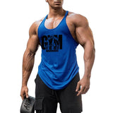 Summer Y Back Gym Stringer Tank Top Men Cotton Clothing Bodybuilding Sleeveless Shirt Fitness Vest Muscle Singlets Workout Tank - fashion$ense-6263