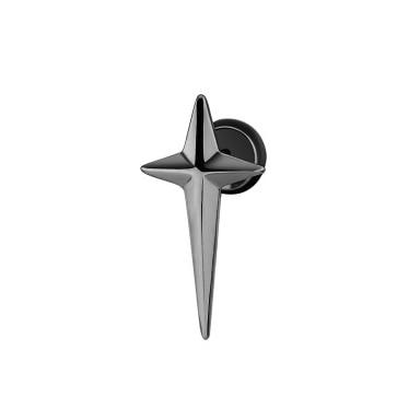 SOHOT Unisex Stainless Steel Punk Man Black Drop Earrings Geometry Triangle Star Cross Fish Love Feather Party Multiple Gothic - fashion$ense-6263