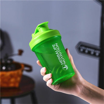 Sport Shaker Bottle 400ML Whey Protein Powder Mixing Bottle Sport Fitness Gym Shaker Outdoor Portable Plastic Drink Bottle - fashion$ense-6263