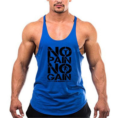 Summer Y Back Gym Stringer Tank Top Men Cotton Clothing Bodybuilding Sleeveless Shirt Fitness Vest Muscle Singlets Workout Tank - fashion$ense-6263