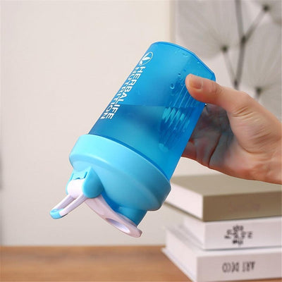 Sport Shaker Bottle 400ML Whey Protein Powder Mixing Bottle Sport Fitness Gym Shaker Outdoor Portable Plastic Drink Bottle - fashion$ense-6263
