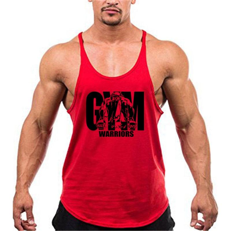 Summer Y Back Gym Stringer Tank Top Men Cotton Clothing Bodybuilding Sleeveless Shirt Fitness Vest Muscle Singlets Workout Tank - fashion$ense-6263
