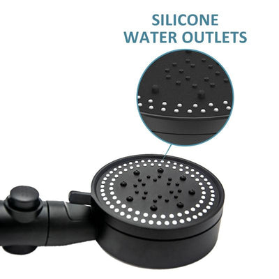Shower Head Water Saving Black 5 Mode Adjustable High Pressure Shower One-key Stop Water Massage Eco Shower Bathroom Accessories - fashion$ense-6263