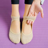 Women High Quality Pilates Socks Anti-Slip Breathable Backless Yoga Socks Ankle Ladies Ballet Dance Sports Socks for Fitness Gym - fashion$ense-6263