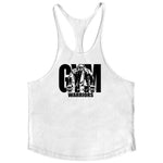 Summer Y Back Gym Stringer Tank Top Men Cotton Clothing Bodybuilding Sleeveless Shirt Fitness Vest Muscle Singlets Workout Tank - fashion$ense-6263