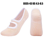 Women High Quality Pilates Socks Anti-Slip Breathable Backless Yoga Socks Ankle Ladies Ballet Dance Sports Socks for Fitness Gym - fashion$ense-6263