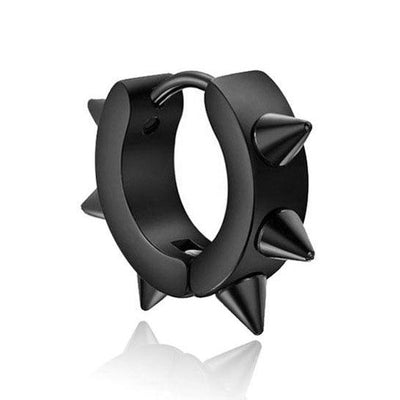SOHOT Unisex Stainless Steel Punk Man Black Drop Earrings Geometry Triangle Star Cross Fish Love Feather Party Multiple Gothic - fashion$ense-6263