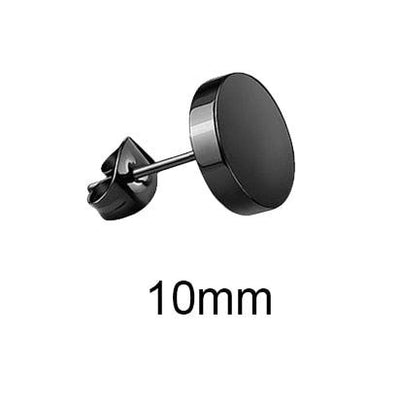 SOHOT Unisex Stainless Steel Punk Man Black Drop Earrings Geometry Triangle Star Cross Fish Love Feather Party Multiple Gothic - fashion$ense-6263