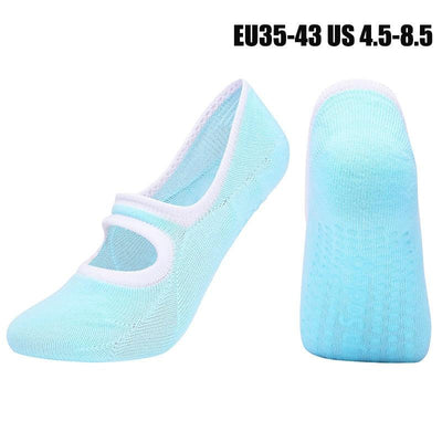 Women High Quality Pilates Socks Anti-Slip Breathable Backless Yoga Socks Ankle Ladies Ballet Dance Sports Socks for Fitness Gym - fashion$ense-6263