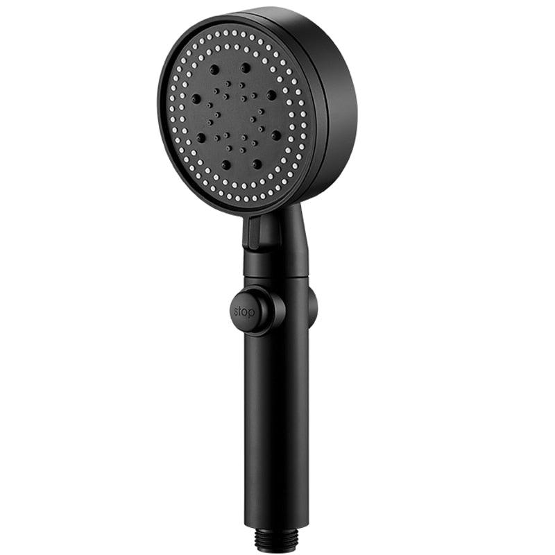 Shower Head Water Saving Black 5 Mode Adjustable High Pressure Shower One-key Stop Water Massage Eco Shower Bathroom Accessories - fashion$ense-6263