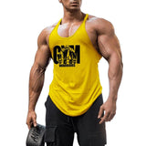 Summer Y Back Gym Stringer Tank Top Men Cotton Clothing Bodybuilding Sleeveless Shirt Fitness Vest Muscle Singlets Workout Tank - fashion$ense-6263
