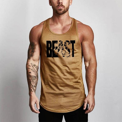 Summer Brand Fitness Tank Top Men Bodybuilding 2021 Gyms Clothing Fitness Men Shirt slim fit Vests Mesh Singlets Muscle Tops - fashion$ense-6263