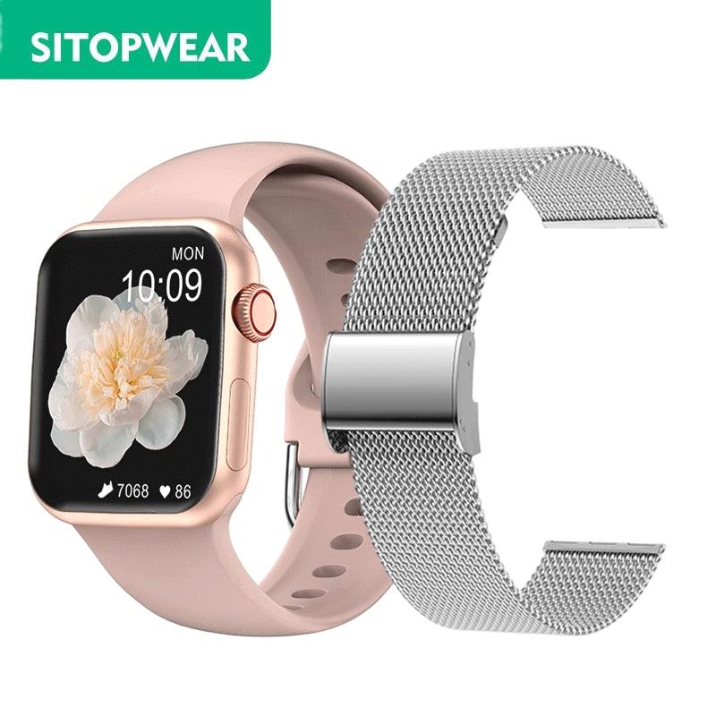 SitopWear Smart Watch 2022 Wireless Charging Smartwatch Bluetooth Calls Watches Men Women Fitness Bracelet Custom Watch Face - fashion$ense-6263