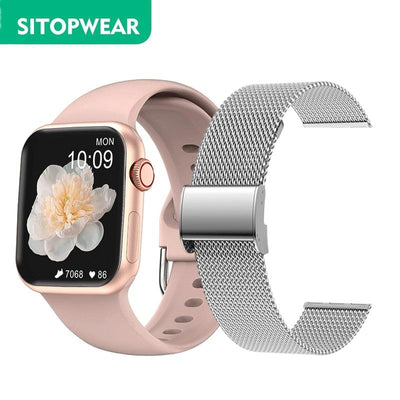SitopWear Smart Watch 2022 Wireless Charging Smartwatch Bluetooth Calls Watches Men Women Fitness Bracelet Custom Watch Face - fashion$ense-6263