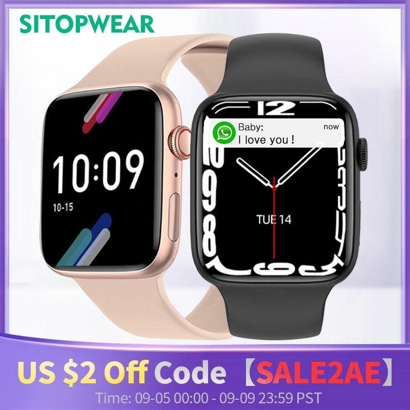 SitopWear Smart Watch 2022 Wireless Charging Smartwatch Bluetooth Calls Watches Men Women Fitness Bracelet Custom Watch Face - fashion$ense-6263