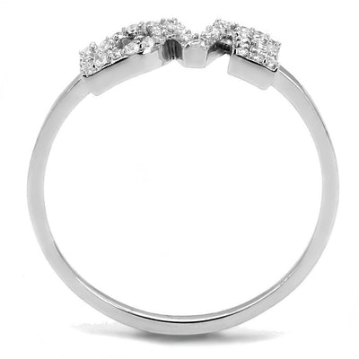 TS580 - Rhodium 925 Sterling Silver Ring with AAA Grade CZ  in Clear - fashion$ense-6263