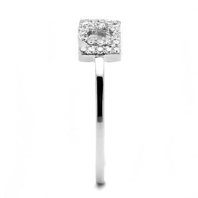 TS580 - Rhodium 925 Sterling Silver Ring with AAA Grade CZ  in Clear - fashion$ense-6263