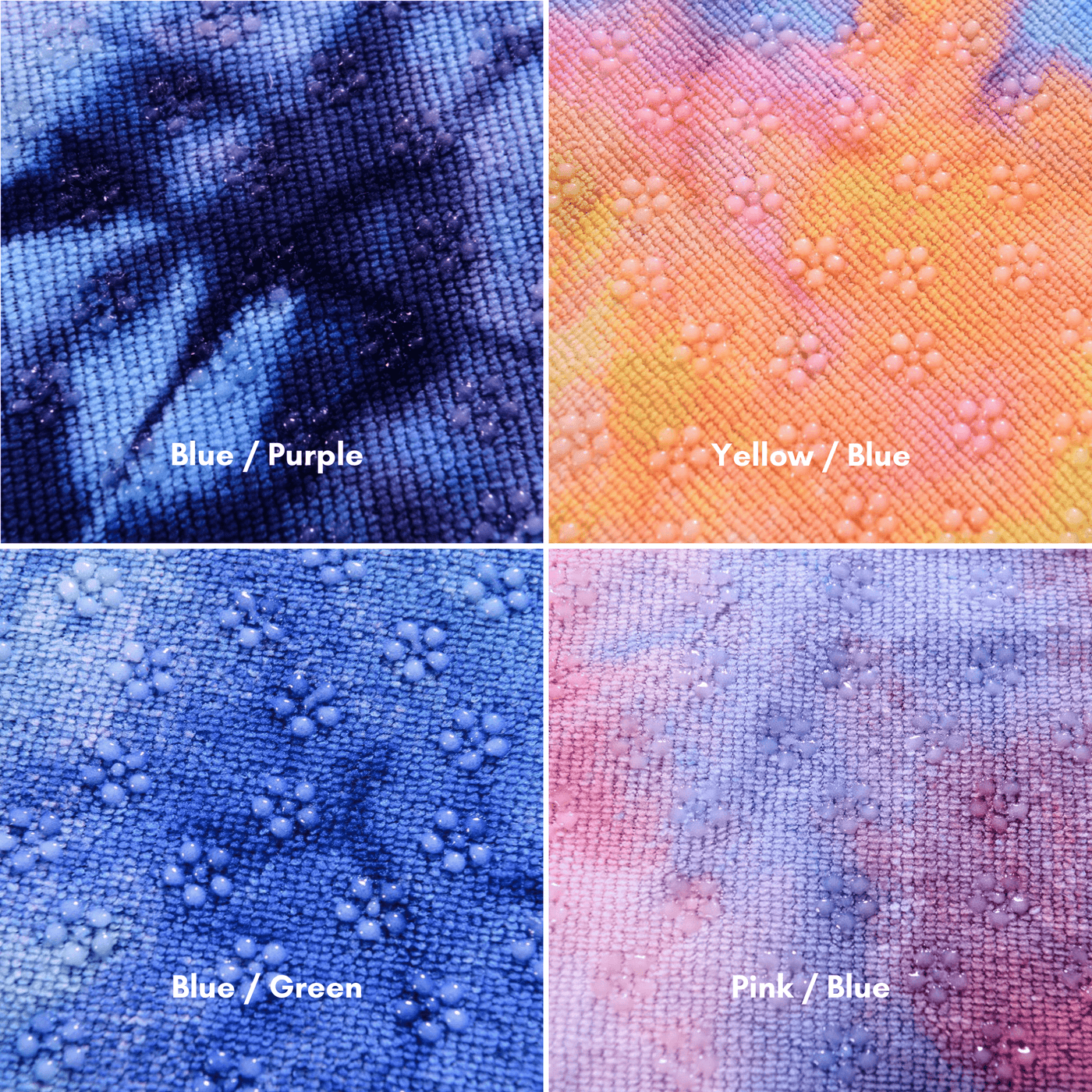 Tie Dye Yoga Mat Towel with Slip-Resistant Grip Dots - fashion$ense-6263