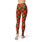 Jean Red Green Plaid Leggings - fashion$ense-6263