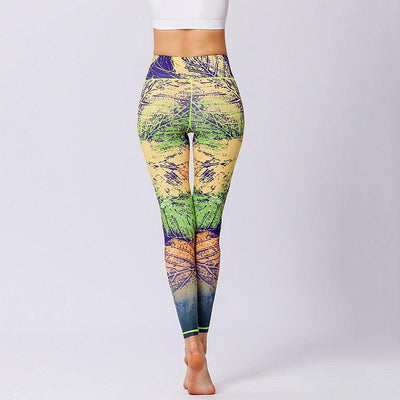Women Yoga Pants Workout Leggings Fitness Sport Print Athletic Pants - fashion$ense-6263