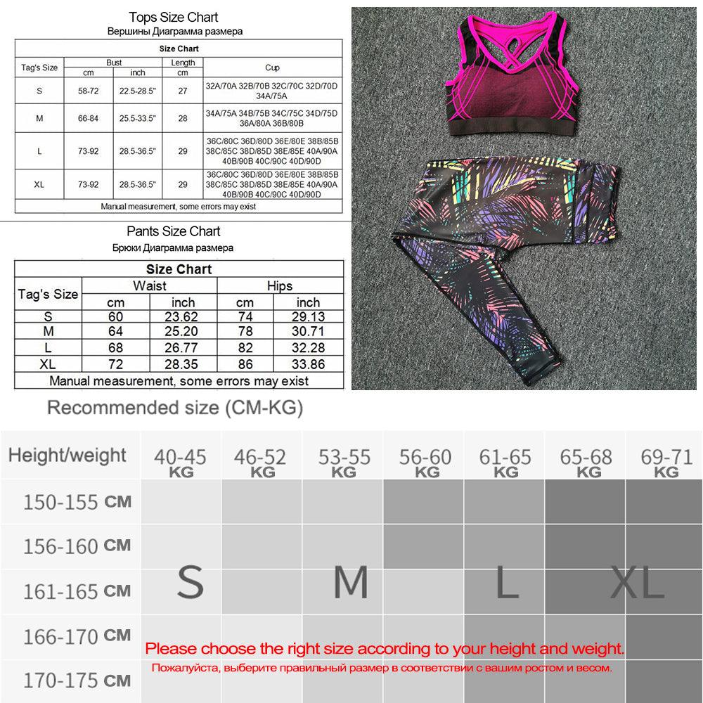 Women's Running Fitness Sports Bra+Yoga Pants - fashion$ense-6263