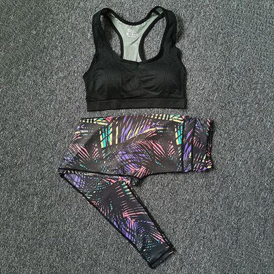 Women's Running Fitness Sports Bra+Yoga Pants - fashion$ense-6263