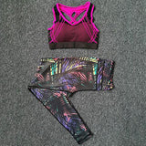 Women's Running Fitness Sports Bra+Yoga Pants - fashion$ense-6263