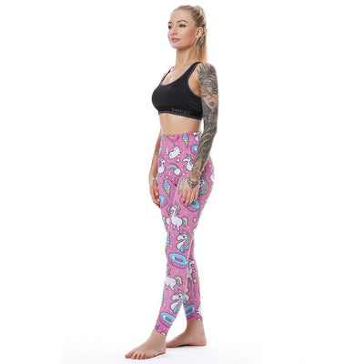 Unicorn Leggings Women Leggins Fitness Legging Sexy Pants 3d Printed Rainbow Star Cat Donuts - fashion$ense-6263